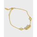 INS 925 Sterling Silver Bracelet Lucky Transshipment Beads Cubic Zirconia Jewelry for Women Girls