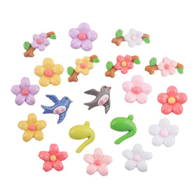 Wholesale Cheap Price Spring Flower Sprout Resin Cabochon Phone case Hair Ornament Accessories