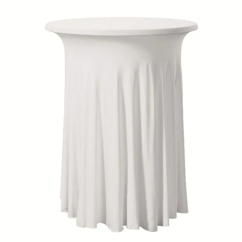 Modern Fancy Round Cocktail Table Cover Cloth 60*110cm Customized Color Knitted for Party Banquet Events