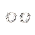 2023 Factory Directly Wholesale 925 Sterling Silver Star Hoop Earrings Gold Plated Simple Fashion Retro Trendy Jewelry for Women