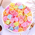 Wholesale Colorful Artificial Flatback Resin Abrazine Heart Candy Jewelry Making Craft