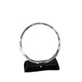 MH-NJ00575 Round Shape Crystal Trophy Award with Black Base
