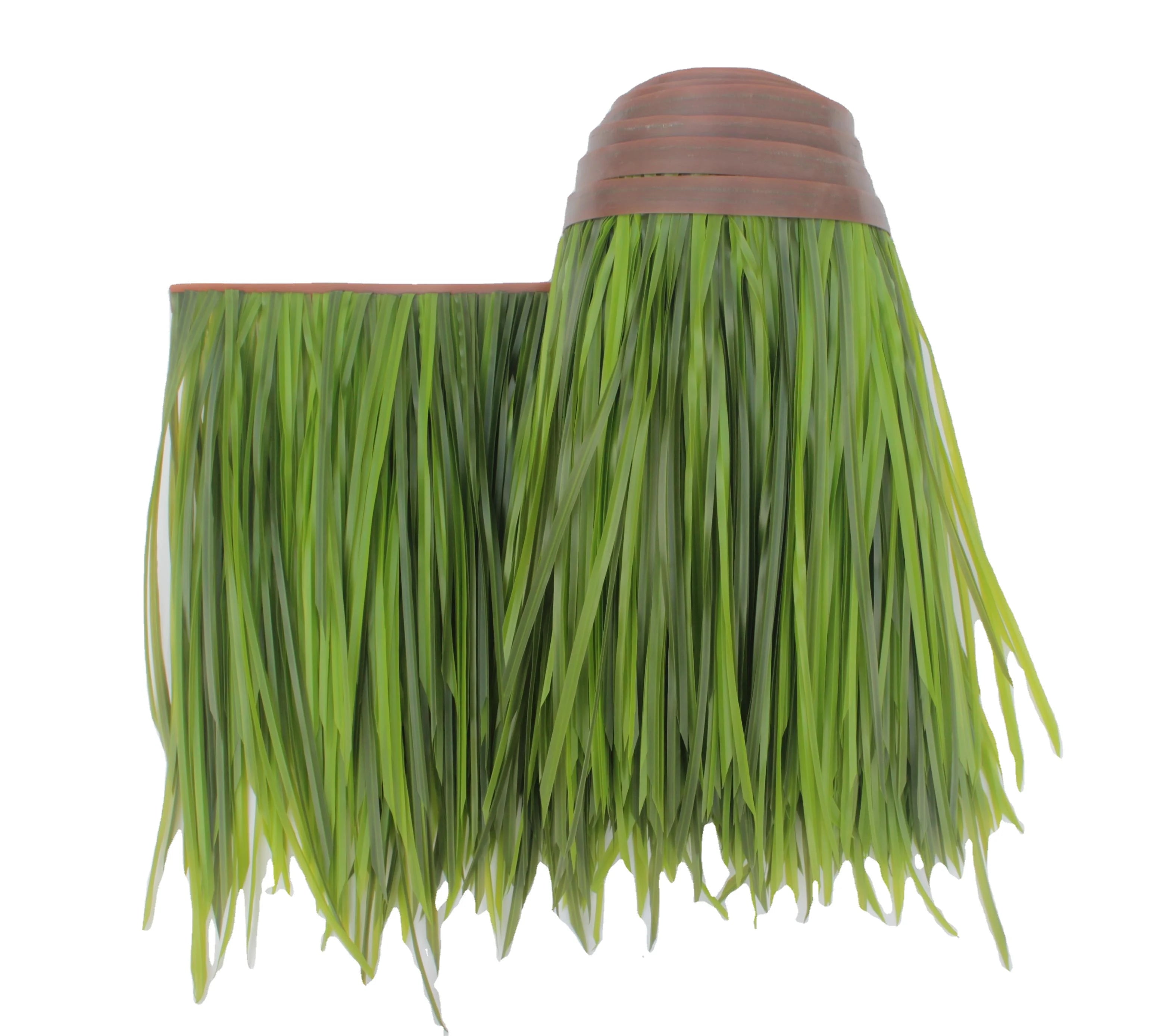 Wholesale Synthetic Resin Multi-Color Simulated Thatch Roof Tiles for Beach Palm Umbrella Waterproof & Durable
