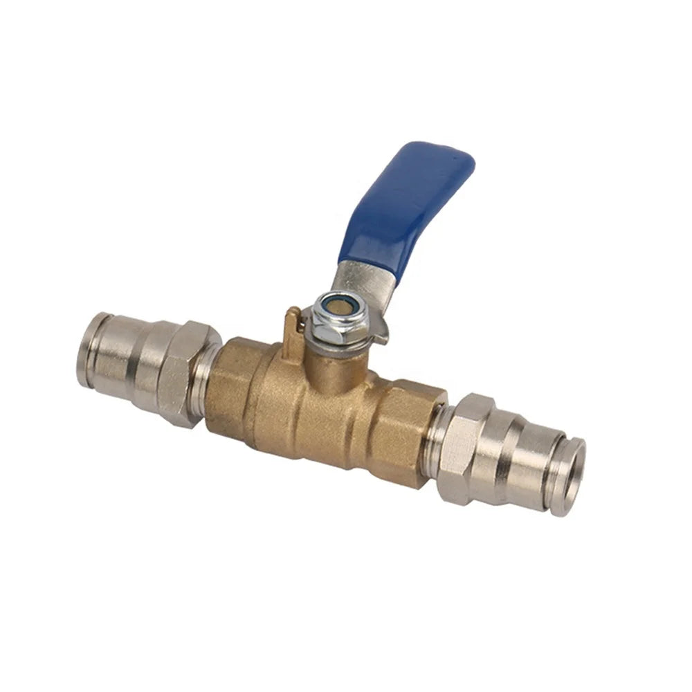 3/8 Inch Slip Lock Quick Coupling Connector Brass Mini Ball Valve for Water Oil and Gas