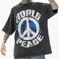 Streetwear Drop Shoulder Vintage Washed Graphic Tees Oversized Distressed Heavyweight 100% Cotton Men Acid Wash T-shirts