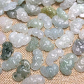 Certified Grade a Myanmar Jade  Jade Diy Bat Ice Seed Oil Blue Pendant Pendant Jade Crafts Factory Wholesale