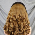Natural Transparent Lace Front Human Hair Wigs 300% Density Full Frontal Lace Wigs Peruvian Hair