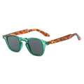 STORY XY663 Luxury Design Unisex UV400 Trending Custom Logo Sunglasses Vintage Leopard Square Rivet Sunglasses Men Women