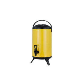 Square 12L Food Grade Stainless Steel Insulated Milk Tea Thermos Bucket with Tap for Juice/Hot Water