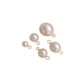 14K Gold-filled Shell Beads Round Single Double Loop Pendant for DIY Handmade Necklace Bracelet Jewelry Accessories Making