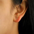 New Hot 14K Gold Filled Simple Fashion Trendy Personality Earring Bar Post Stud Earring