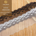 100% Polyester Water-Soluble Embroidery Lace Fabric Beautiful  Lace Fabric with Pearl Decor for Parties Decorations