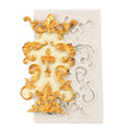 LifeTop Baroque Fondant Mold Curlicues Scroll Lace Silicone Molds Filigree Mold 3D Sculpted for Sugar Cake Decorating