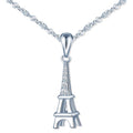 Korean Necklace Jewelry 925 Sterling Silver eiffel Tower Necklace for Women