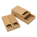 Brown Kraft Paper Gift Box Custom Logo Printed Slide Drawer Style Paper Packaging Box for Soap Tea