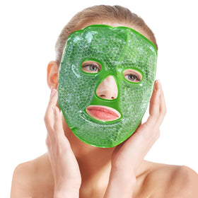Flexible Cold and Hot Gel Beads Face Mask Ice Pack Cooling Mask for Sleep and Relieve