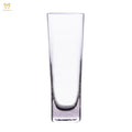 Handmade 430ml Eco-Friendly Crystal Glass Highball Drinking Glasses Square Heavy Base Tall Whiskey Juice Cup Kolsch Glass
