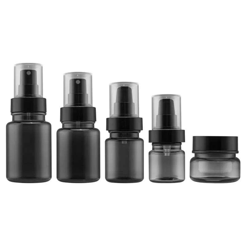 Stocks Black and Brown 40ml 60ml 100ml 120ml 30g 50g PET Medicine Cosmetic Bottle Plastic Cosmetic Bottle