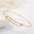 Wholesale 14K Gold Plated Fashion Bangle Round Double Knot Unisex Versatile Jewelry Bracelet Diy Accessories
