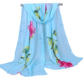 Autumn New Style Wholesale Design Custom Logo Accept Tourism Sunscreen Printed Pearl Chiffon Long for Women Hijab Scarf