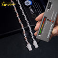 GRA Certificate Pass Diamond Tester 925 Sterling Silver 6MM VVS Moissanite Diamond Iced Out Wire Barber Bracelet Men