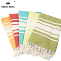 SHENGPENG Striped Turkish Zebra Fringe Beach Towel Kids Adults Quick Dry Cotton Sand Free Soft Eco-Friendly Everyday Use