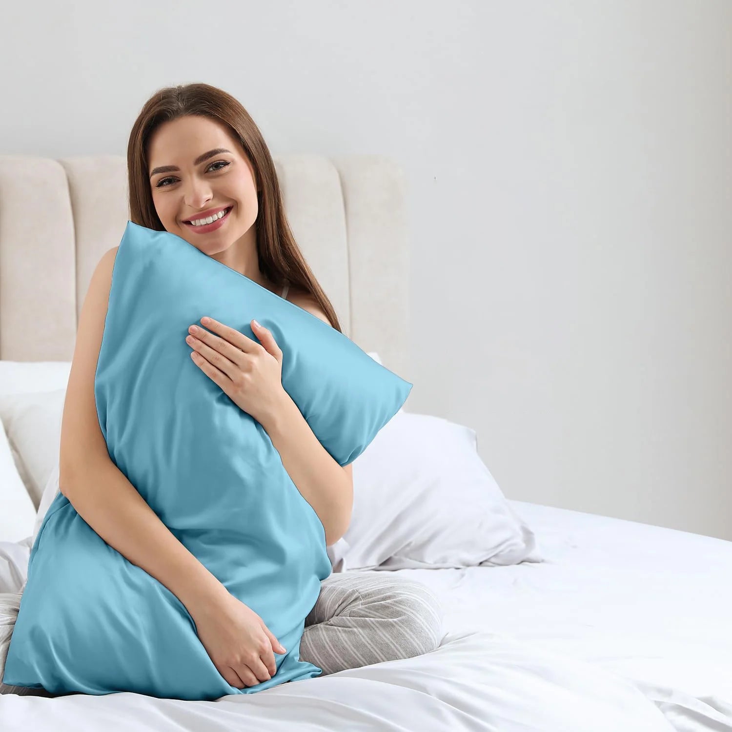 Luxury 100% Silk Pillowcase Super Soft and Breathable Satin with Hidden Zipper King Size for Home or Hotel for Christmas