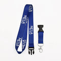 Custom Logo Dye Sublimation Polyester Lanyard Detachable for Buckle and Hook Accessory with Thermal Transfer Printing