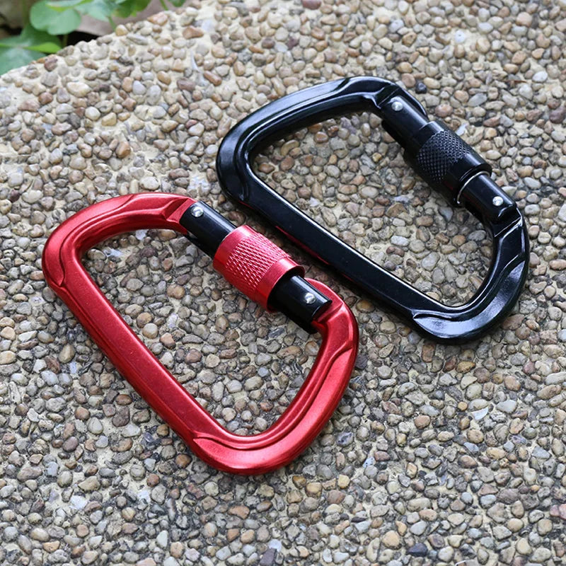 26KN Aviation Aluminum Mountain Climbing Carabiner Clip Durable Hooks for Outdoor Activities