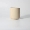 YBH Nordic Eco Luxury Multi-color Cylindrical Ceramic Modern Candle Jar Empty Church Striped Design Christmas Home Decor Candle