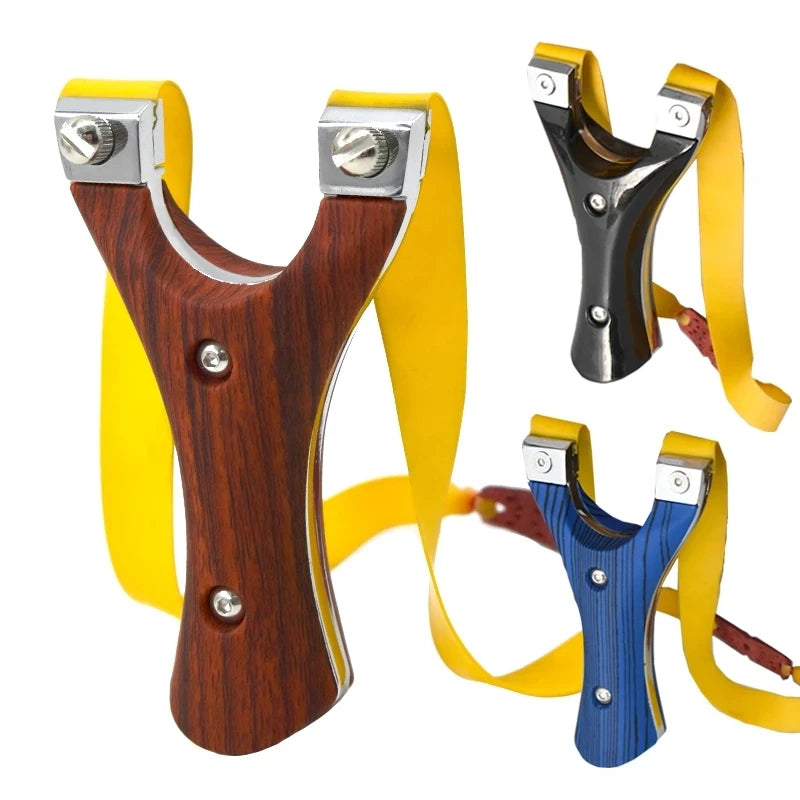 Piaoyu Alloy Slingshot Portable Pocket Sling Shot with Rubber Band Outdoor Sports Hunting Shooting Slingshot Accessories
