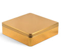 Wholesale Luxury Food Grade Gold Large Size Plain square Cookie Biscuit Cake Can Cake Metal Tin Box Packaging