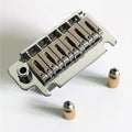 Donlis Full Size Stainless Steel Block ST Guitar Bridge Tremolo in Chrome Color with 52.5mm String Spacing