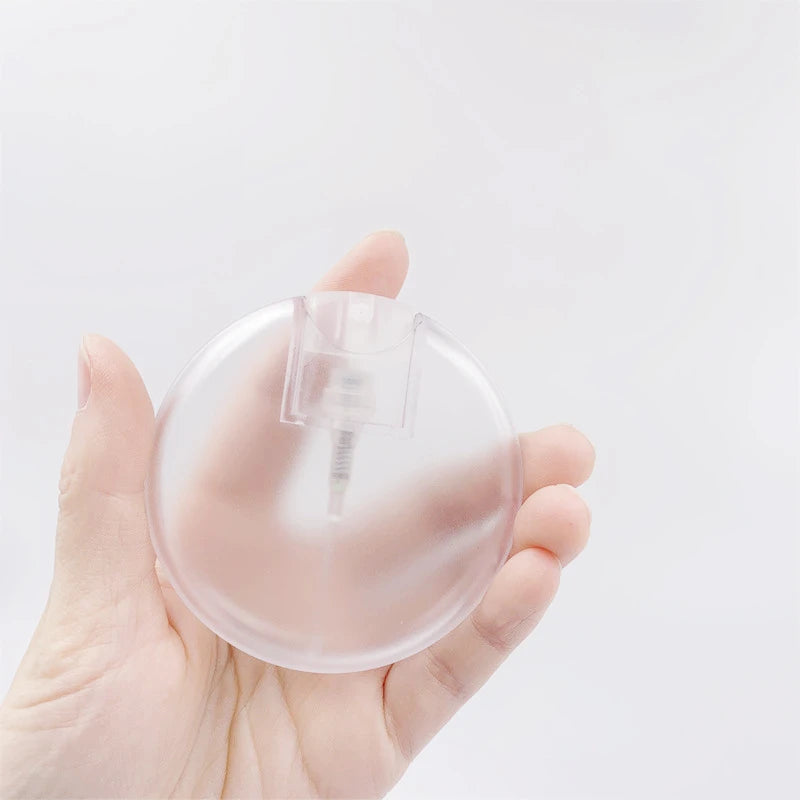 Round Card Perfume Spray Bottle 20ml Portable PETG Transparent Plastic Bottle Push-type Oral Spray Sub-bottle
