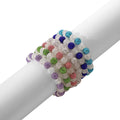 Custom 8mm Disco Ball Beaded Bracelets Shiny Rhinestone Beads Handmade Crystal Rhinestone Clay Ball Baseball Beads Bracelet