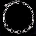 Sterling Silver 6*6mm Semi Mount Bracelet Empty Support Blank Claws Setting S925 Base Holder Without Center Stone Inlay for DIY