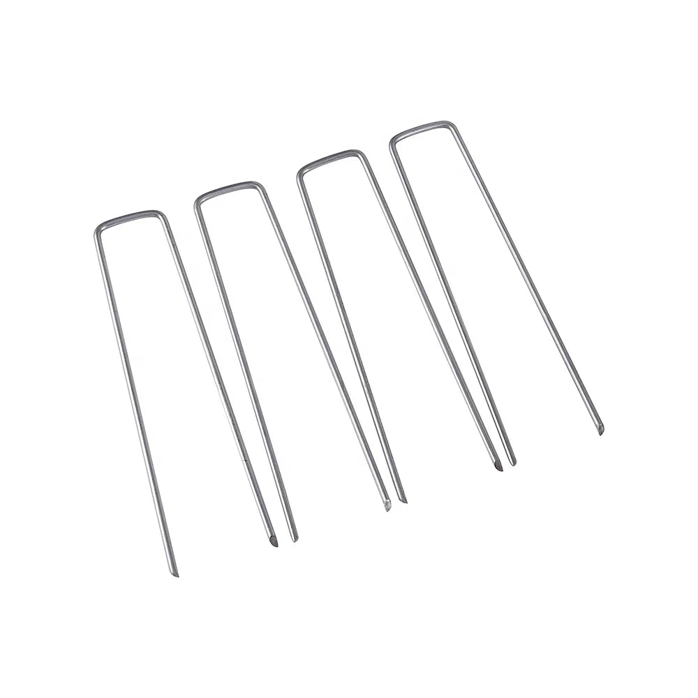 Galvanized Garden Landscape Staples Stakes Pins for Drip Tape Pipe Hose Weed Barrier Fabric Ground Cover