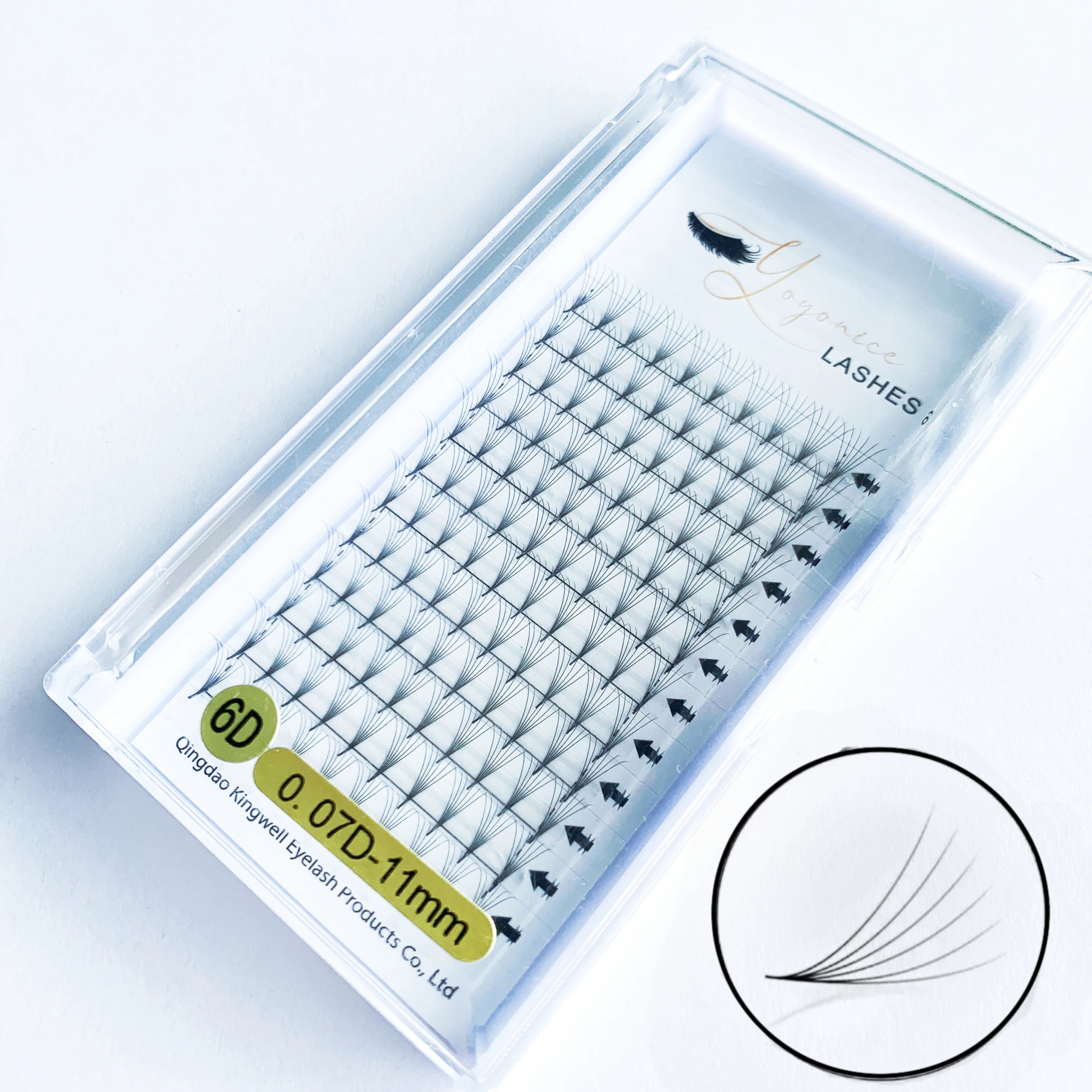 0.05 0.07 Thickness Pointy Base 3D 4D 5D 6D Premade Lashes Private Label Large Tray Customize Package Premade Fans