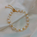 2022 Fashion Charm Bohemian Handmade Bead Plated Pearl Bracelet Bangle for Women Ladies Jewelry Gold