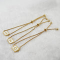 Women Stainless Steel Adjustable Bracelet Natural Shell Letter Wholesale Adjusted Bracelet