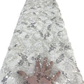 New Designs African Wedding Lace Fabric French Tulle Embroidery Beaded Lace Fabric With Sequins