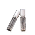 Fancy 10ml Anti-skid Round Shape Cosmetic Glass Bottles for Essence clear Essential Oil Glass Roller Bottle