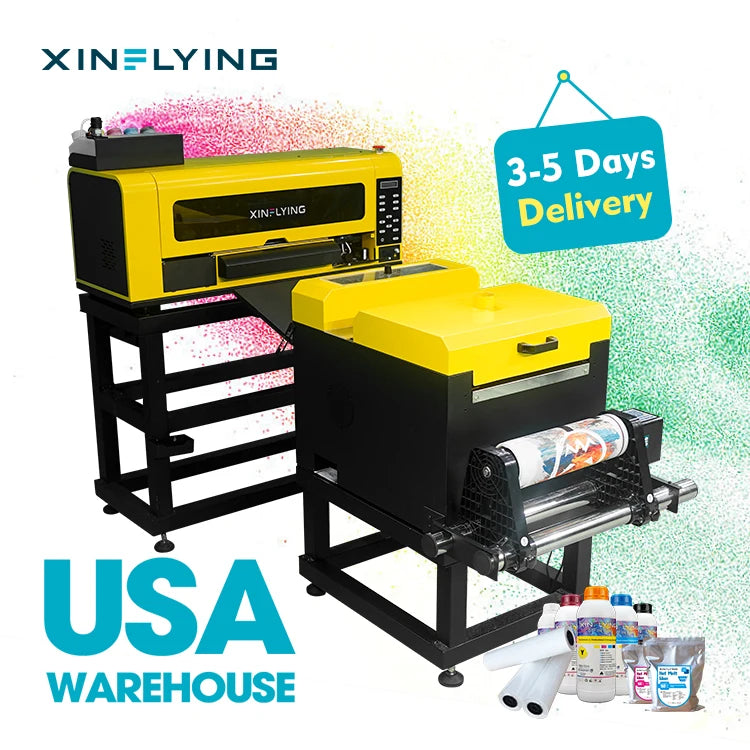 Double Heads A3 DTF Printer XP600 30CM T-shirt Printing Machine with Printer Shaker Powder