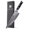 WILDMOK Chef Knife 8 Inch Damascus Japanese Chef Knife Black Resin Handle Kitchen Knives