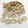 Wood Number Shape Pieces Embellishment MIni Unfinished Wood Cutouts Ornament for DIY Crafting Ornament Home Decorations