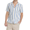 Best Selling Custom Button Down Shirt Men's Short-Sleeved Striped Shirts