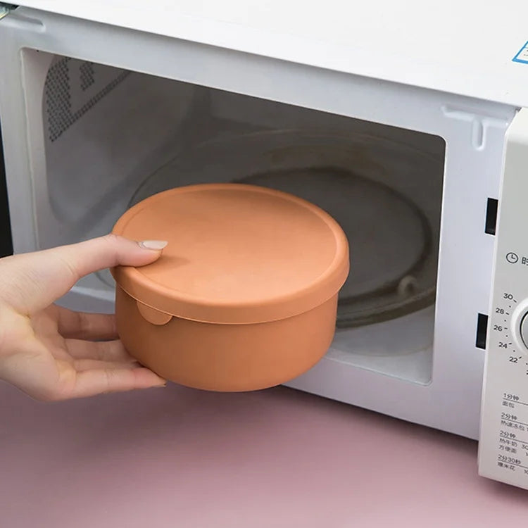 5.7wx2.8h & 700ML Silicone Food Storage Bento Box Container Leak Proof Lunch Bento Boxes Oven Microwave Freezer Dishwasher Safe