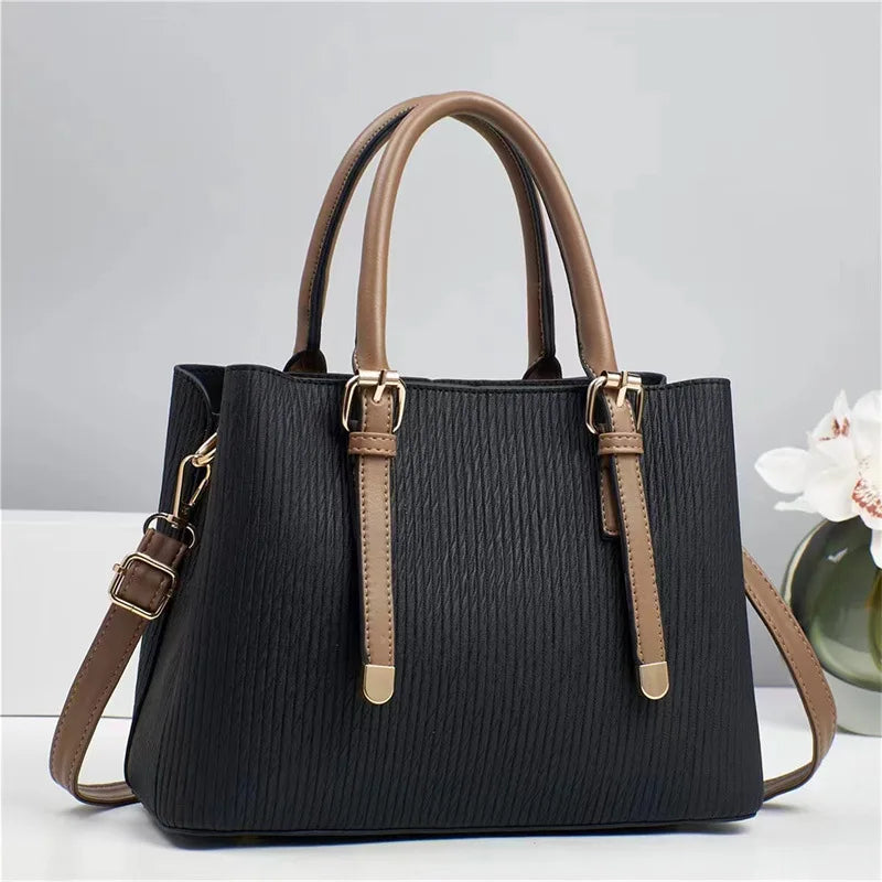 Factory's In-Stock Luxury Women's Handbag Large Capacity Crossbody Shoulder Bag with Zipper Closure Polyester Lining 21472