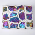 HZ Wholesale Electroplated Aura Rough Crystals Healing Stones in Box Crystal Set