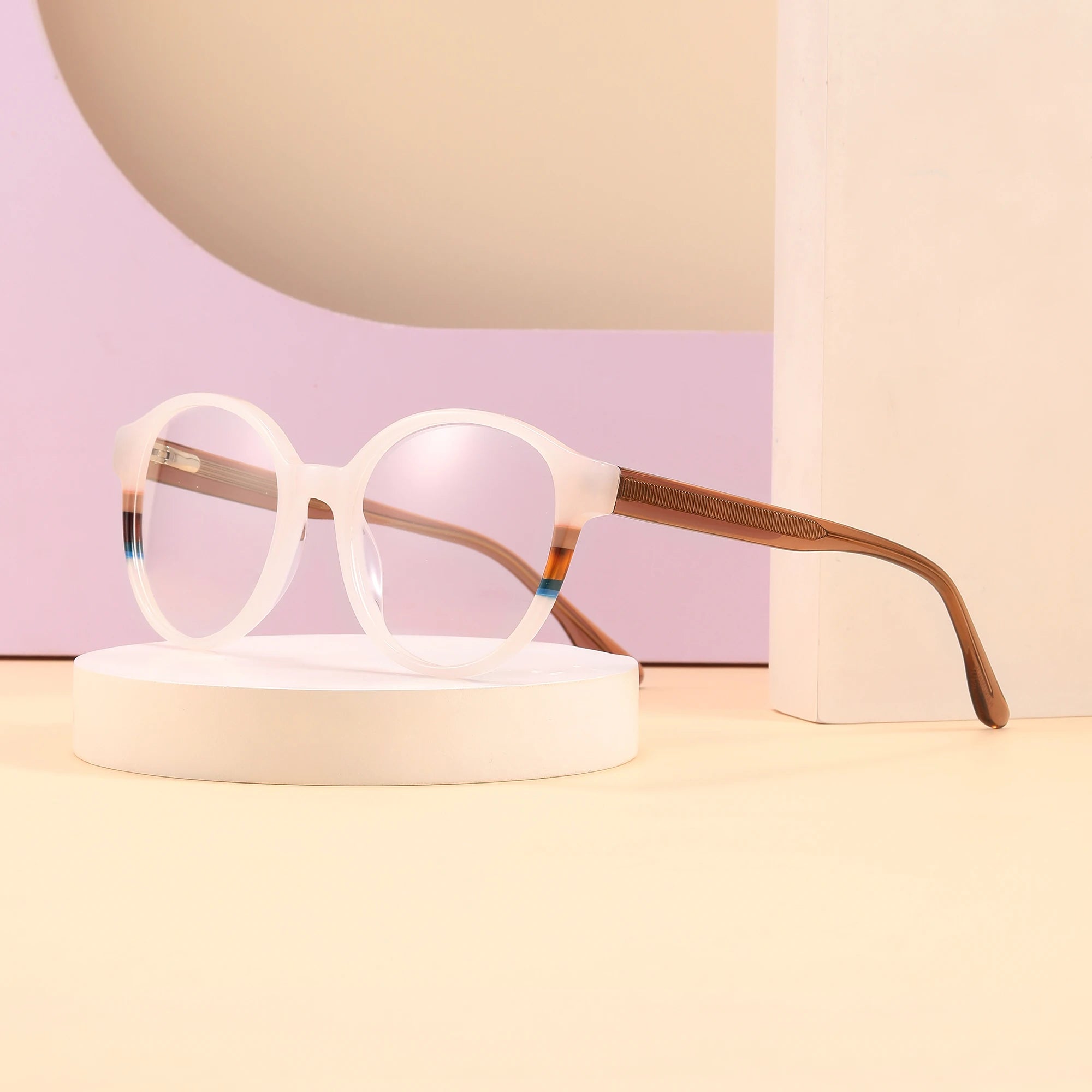 2025 New Arrival Acetate Optical Frame Glasses Vintage Round Glasses Unisex for Computer Classic Blue Light Blocking Eyewear